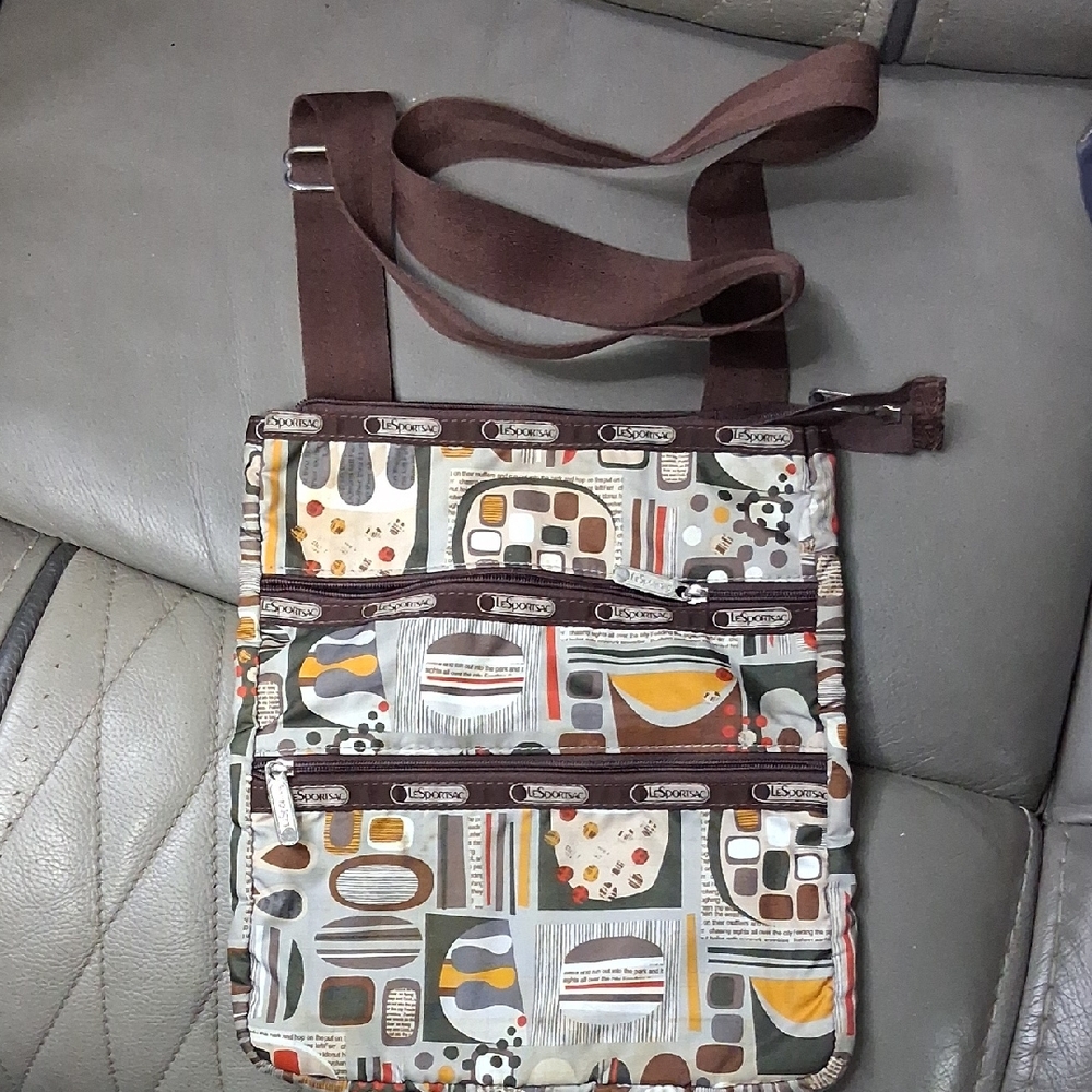 Lesportsac Geometric Multi-Color Messenger Bag